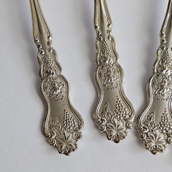 Antique Moselle Tablespoon Intl. Silver 1906 Silverplate Set of 5 Teaspoons - Picture 6 of 12